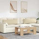 VidaXL coussins de canapé 2 pcs crème 120 x 40 cm tissu