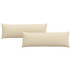 VidaXL coussins de canapé 2 pcs crème 120 x 40 cm tissu