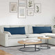 VidaXL coussins de canapé 2 pcs bleu 120 x 40 cm tissu