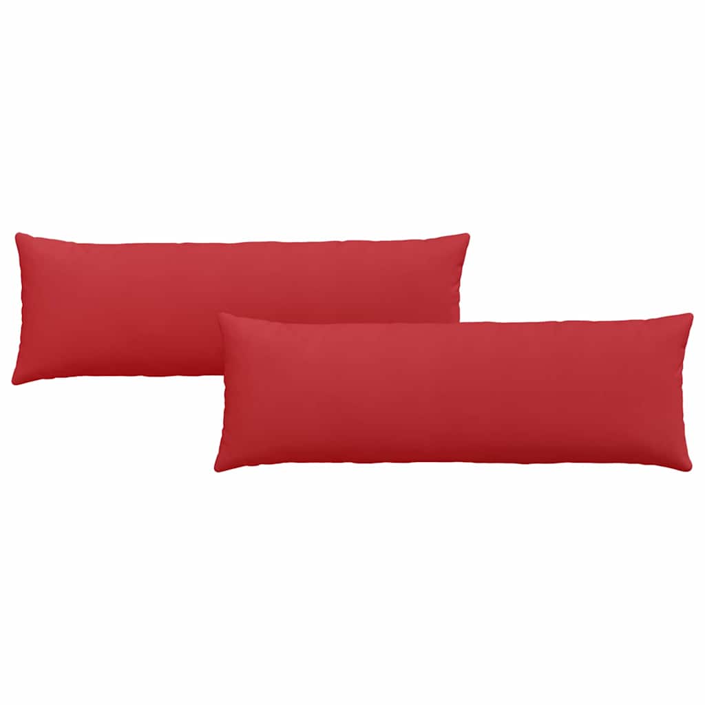 VidaXL coussins de canapé 2 pcs rouge 120 x 40 cm tissu