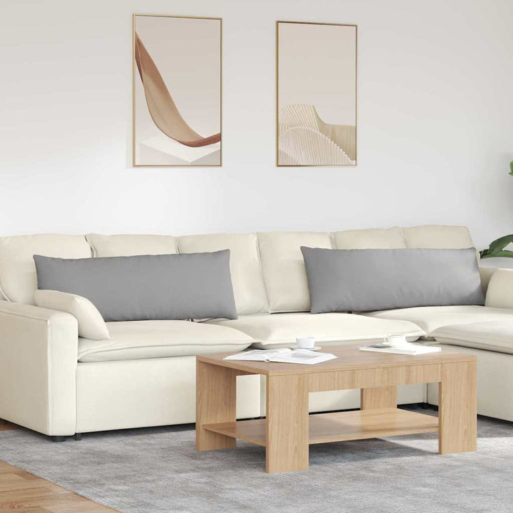 VidaXL coussins de canapé 2 pcs gris nuage 120 x 40 cm tissu