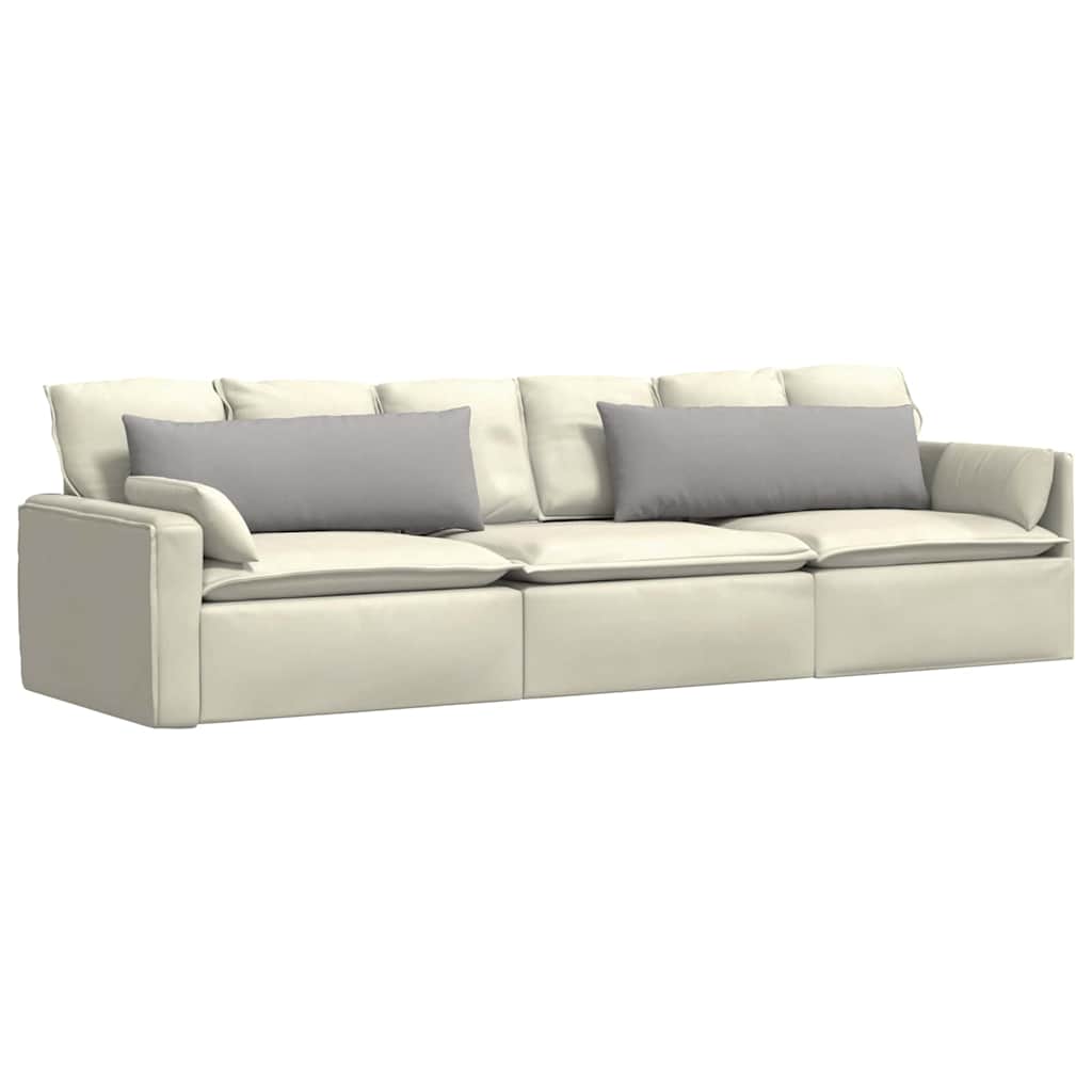 VidaXL coussins de canapé 2 pcs gris nuage 120 x 40 cm tissu