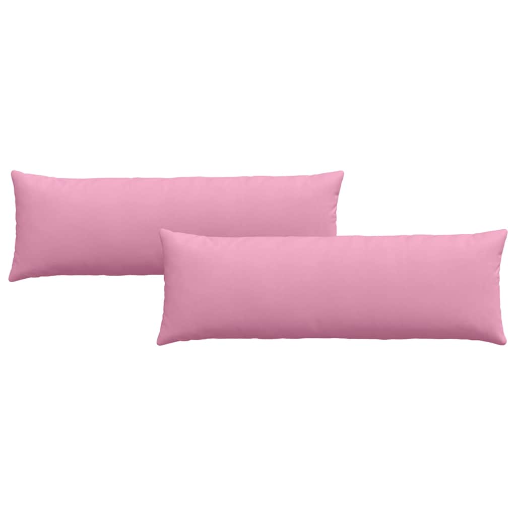 VidaXL coussins de canapé 2 pcs rose 120 x 40 cm tissu