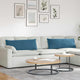 VidaXL coussins de canapé 2 pièces bleu 120 x 40 cm tissu corde
