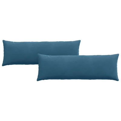 VidaXL coussins de canapé 2 pièces bleu 120 x 40 cm tissu corde