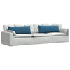 VidaXL coussins de canapé 2 pièces bleu 120 x 40 cm tissu corde