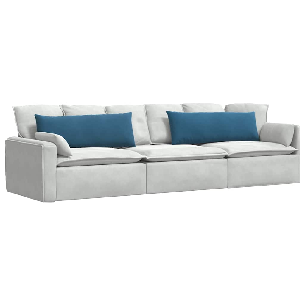 VidaXL coussins de canapé 2 pièces bleu 120 x 40 cm tissu corde