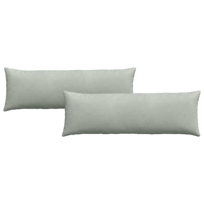 VidaXL coussins de canapé 2 pièces gris clair 120 x 40 cm tissu corde