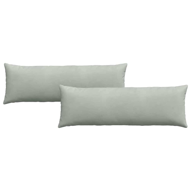 VidaXL coussins de canapé 2 pièces gris clair 120 x 40 cm tissu corde