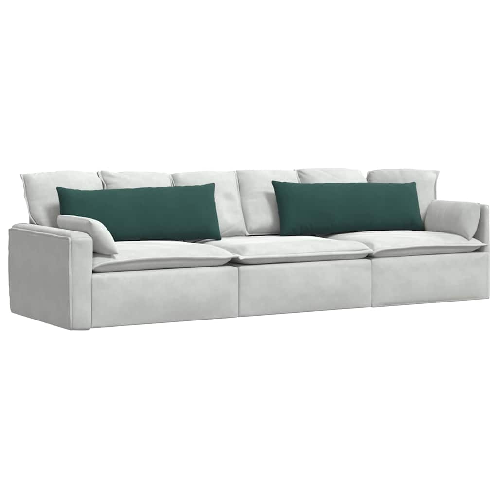 VidaXL coussins de canapé 2 pièces vert foncé 120 x 40 cm tissu corde