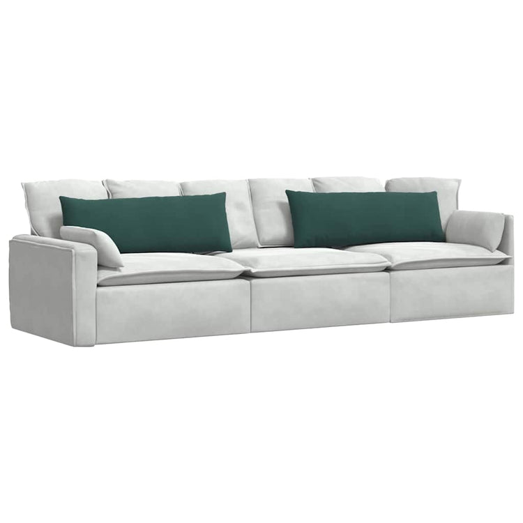 VidaXL coussins de canapé 2 pièces vert foncé 120 x 40 cm tissu corde