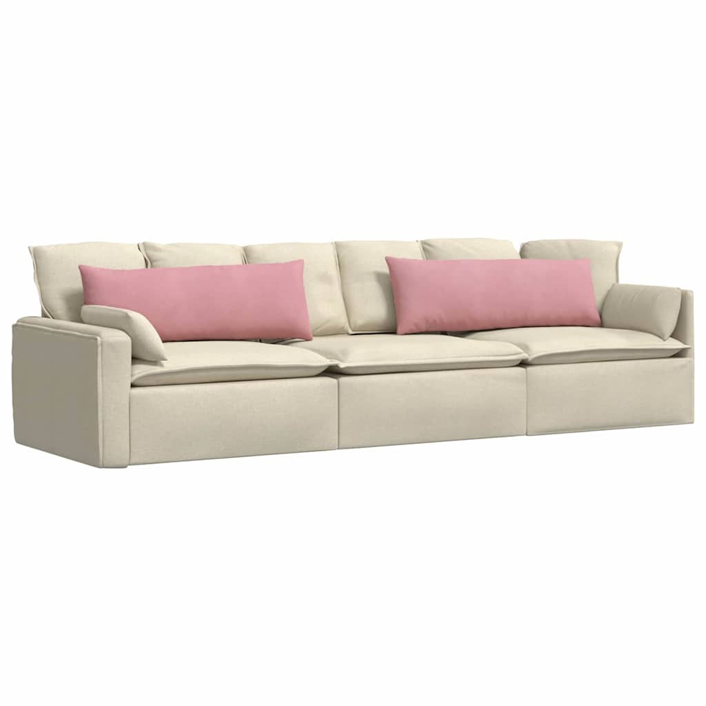 VidaXL coussins de canapé 2 pièces rose 120 x 40 cm tissu corde
