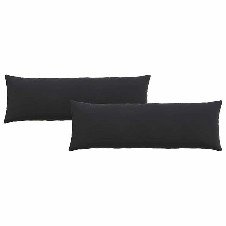 VidaXL coussins de canapé 2 pièces noir 120 x 40 cm tissu corde