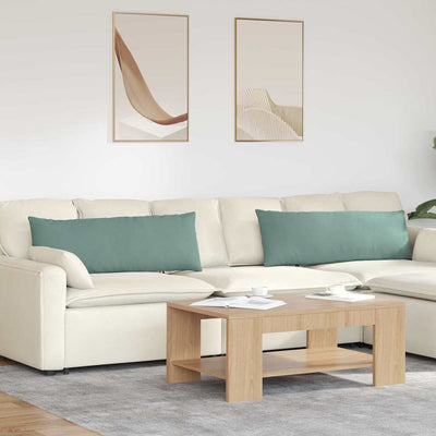 VidaXL coussins de canapé 2 pièces vert d'eau 120 x 40 cm tissu corde