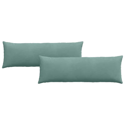 VidaXL coussins de canapé 2 pièces vert d'eau 120 x 40 cm tissu corde