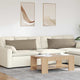 VidaXL coussins de canapé 2 pièces taupe 120 x 40 cm tissu