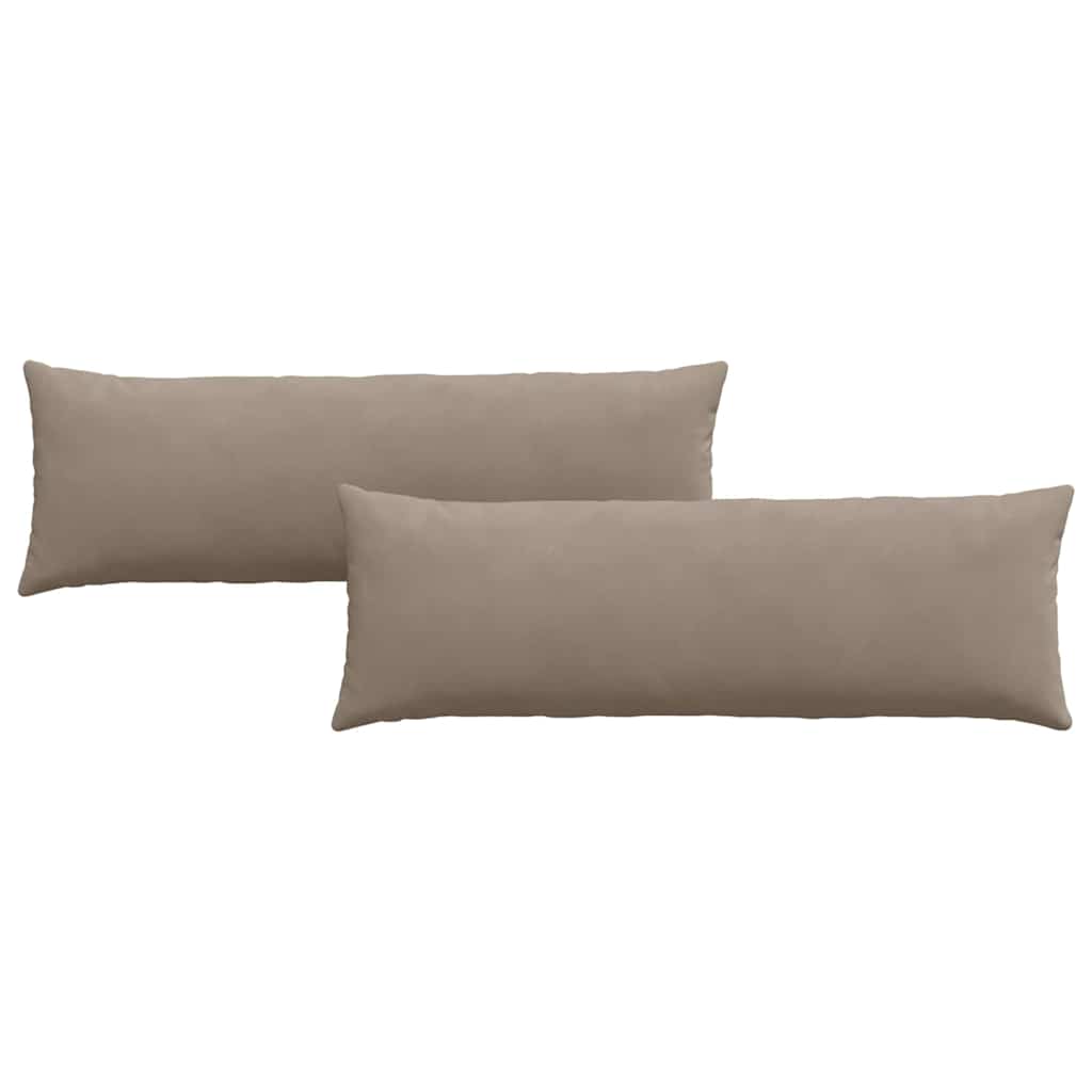 VidaXL coussins de canapé 2 pièces taupe 120 x 40 cm tissu