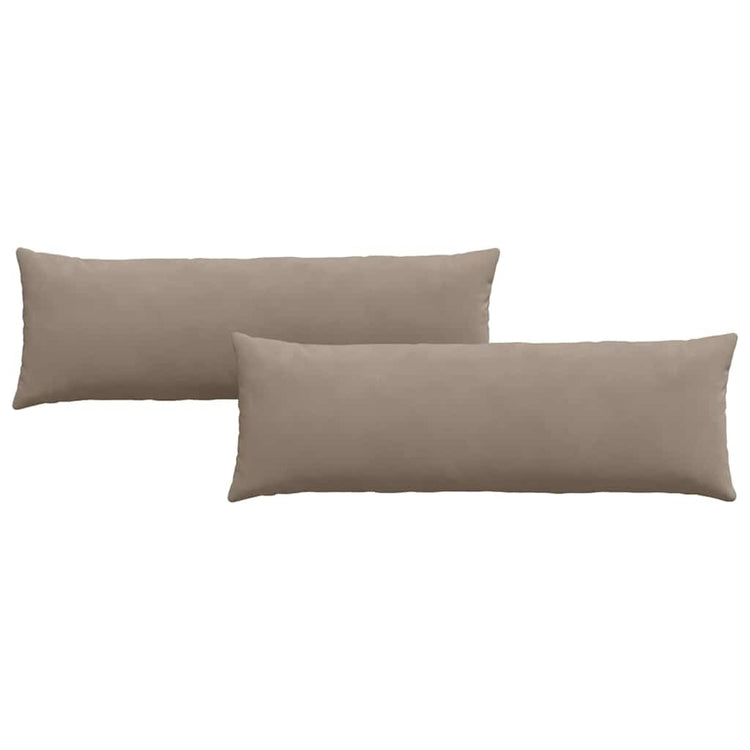 VidaXL coussins de canapé 2 pièces taupe 120 x 40 cm tissu