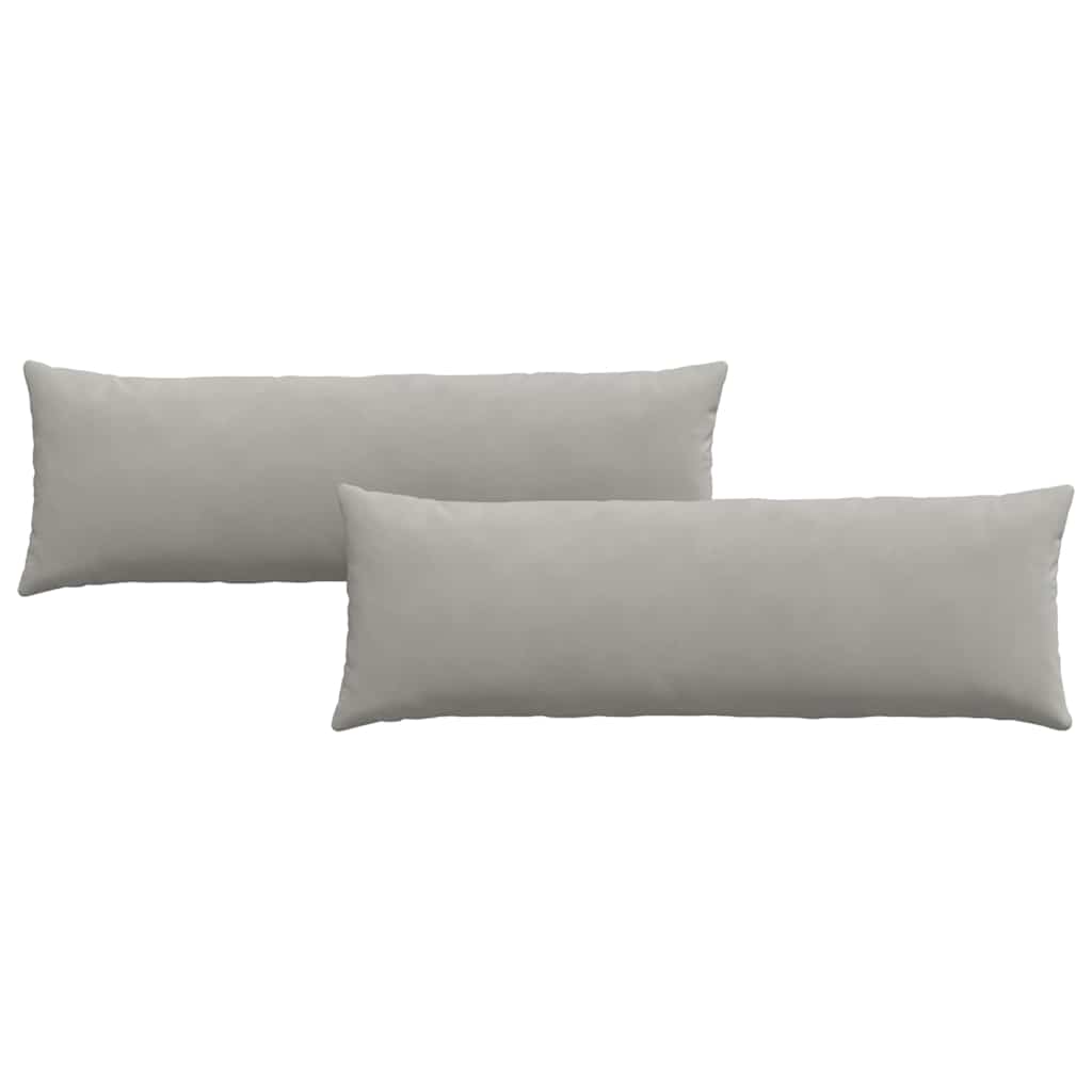 VidaXL coussins de canapé 2 pièces tissu gris clair 120 x 40 cm