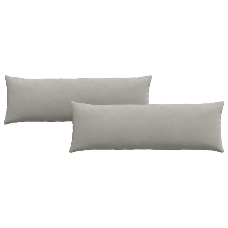 VidaXL coussins de canapé 2 pièces tissu gris clair 120 x 40 cm
