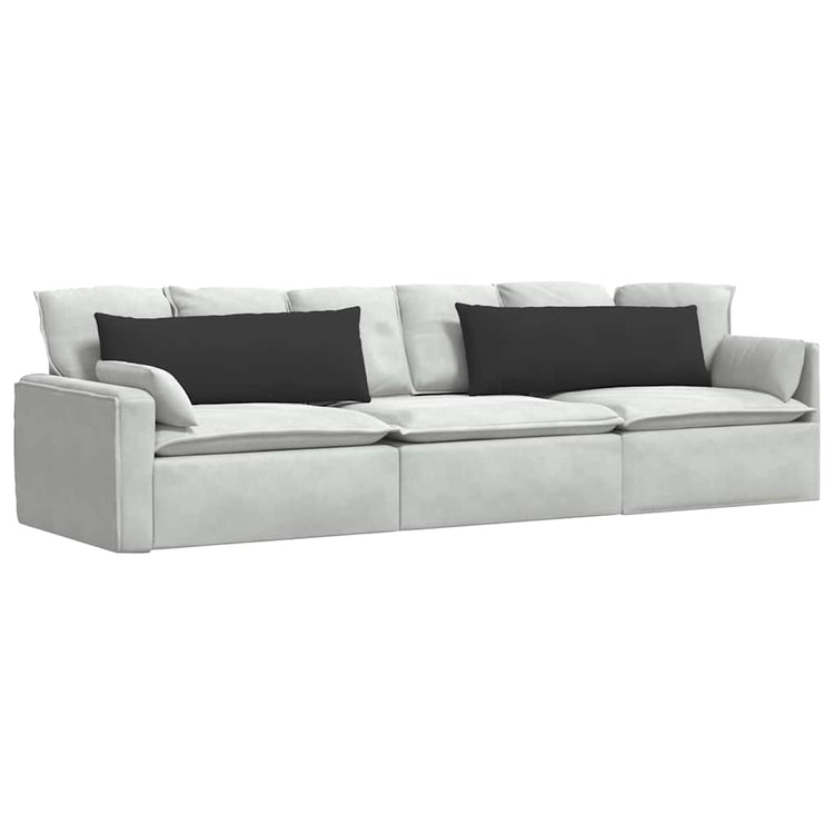 VidaXL coussins de canapé 2 pièces noir 120 x 40 cm tissu