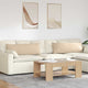 VidaXL coussins de canapé 2 pièces crème 120 x 40 cm tissu