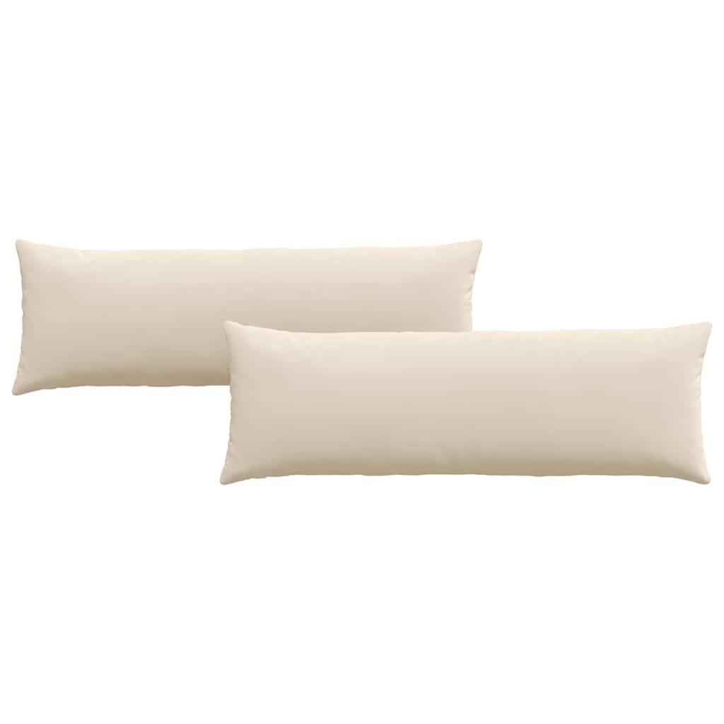 VidaXL coussins de canapé 2 pièces beige 120 x 40 cm tissu