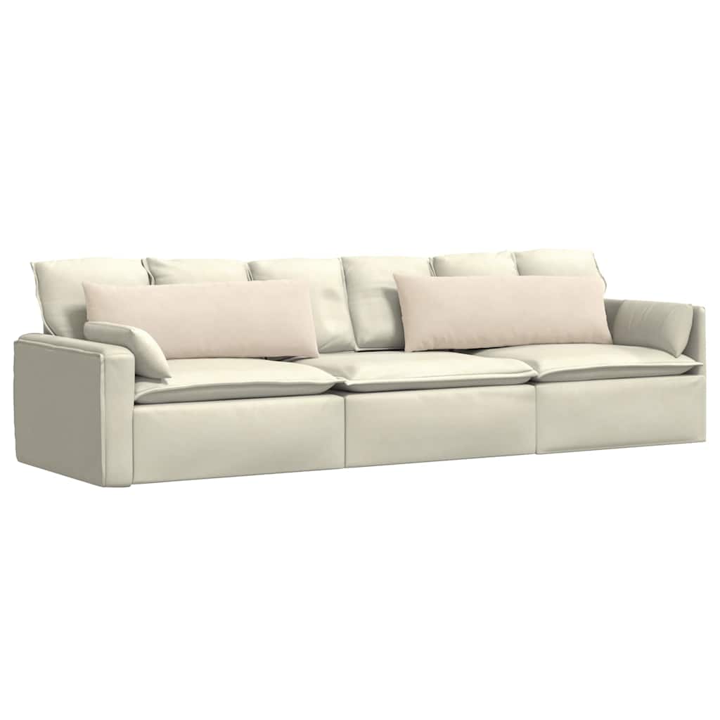 VidaXL coussins de canapé 2 pièces beige 120 x 40 cm tissu