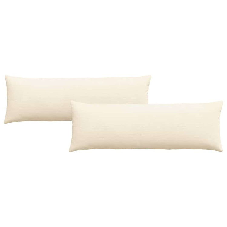VidaXL coussins de canapé 2 pièces crème 120 x 40 cm tissu corde
