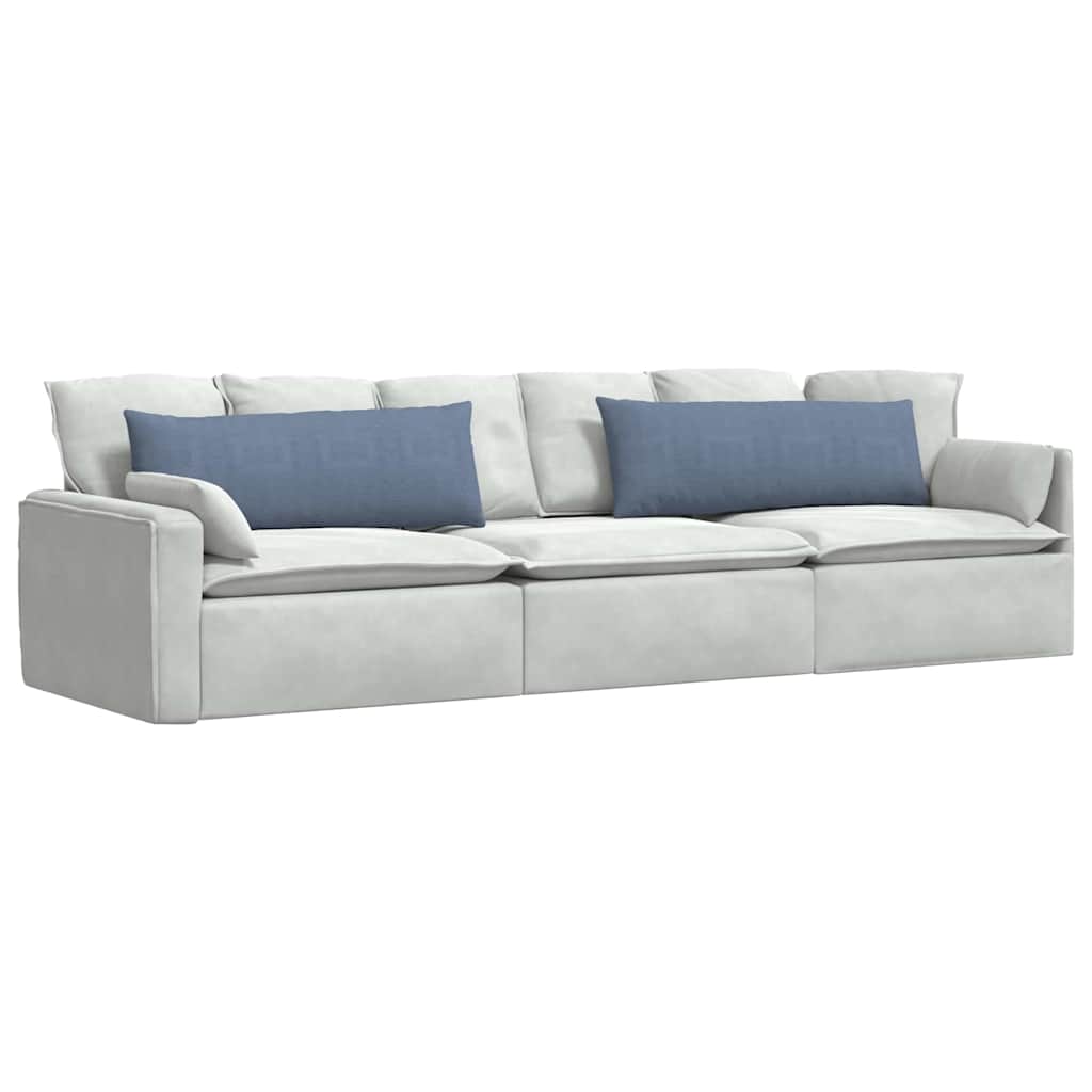VidaXL coussins de canapé 2 pièces bleu 120 x 40 cm tissu corde
