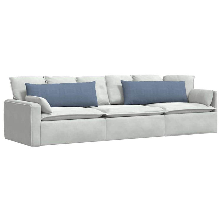 VidaXL coussins de canapé 2 pièces bleu 120 x 40 cm tissu corde