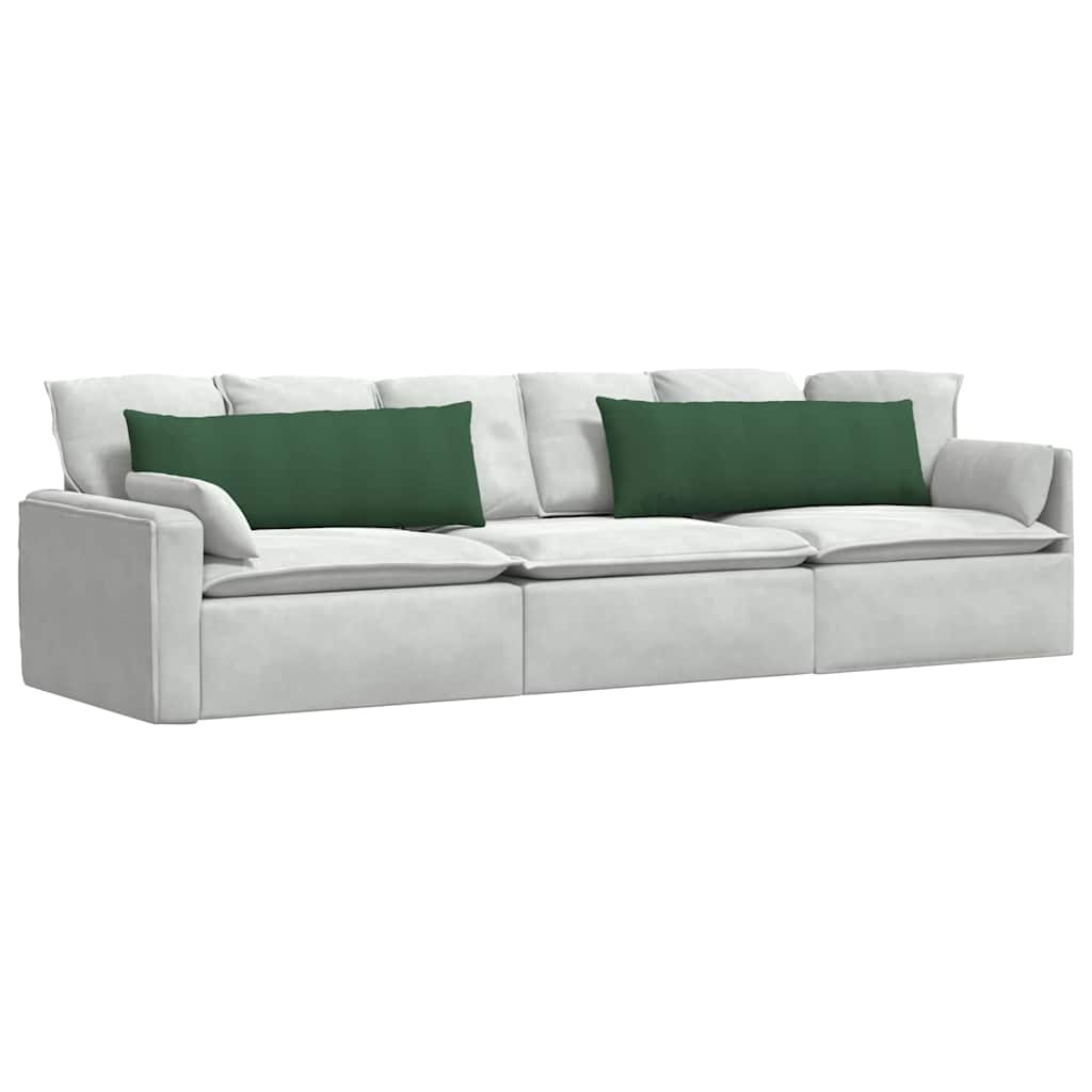 VidaXL coussins de canapé 2 pièces vert foncé 120 x 40 cm tissu corde