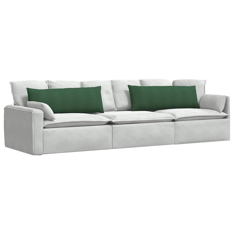 VidaXL coussins de canapé 2 pièces vert foncé 120 x 40 cm tissu corde