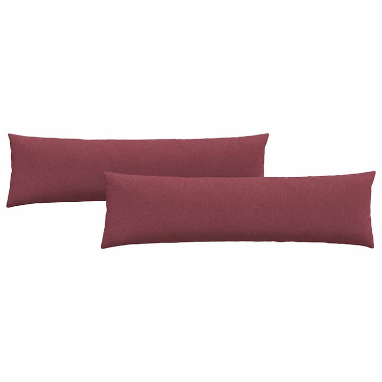 VidaXL coussins de canapé 2 pcs vin rouge 145 x 40 cm tissu
