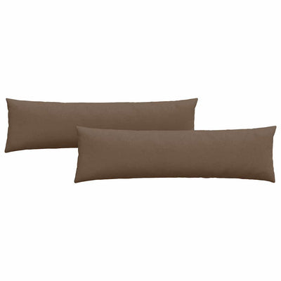 VidaXL coussins de canapé 2 pcs marron 145 x 40 cm tissu