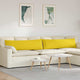 VidaXL coussins de canapé 2 pcs jaune clair 145 x 40 cm tissu