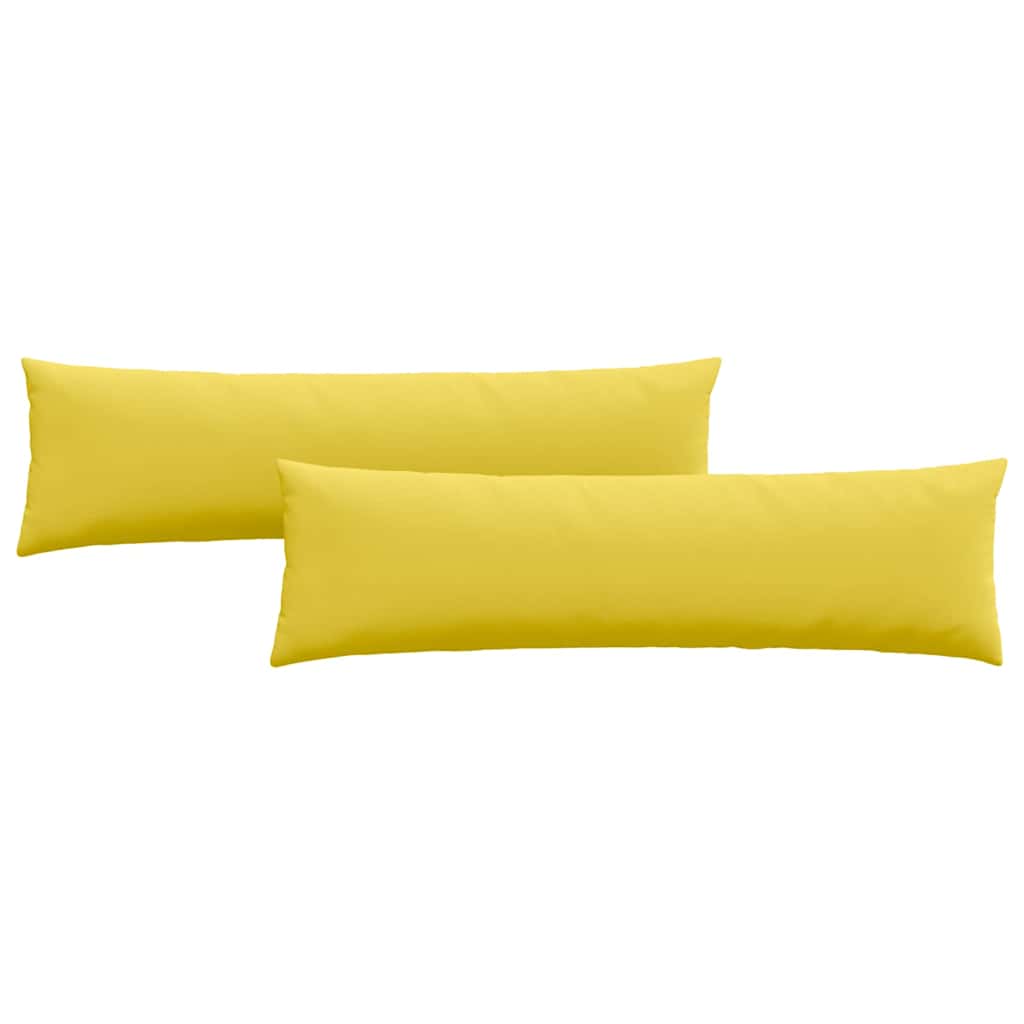 VidaXL coussins de canapé 2 pcs jaune clair 145 x 40 cm tissu