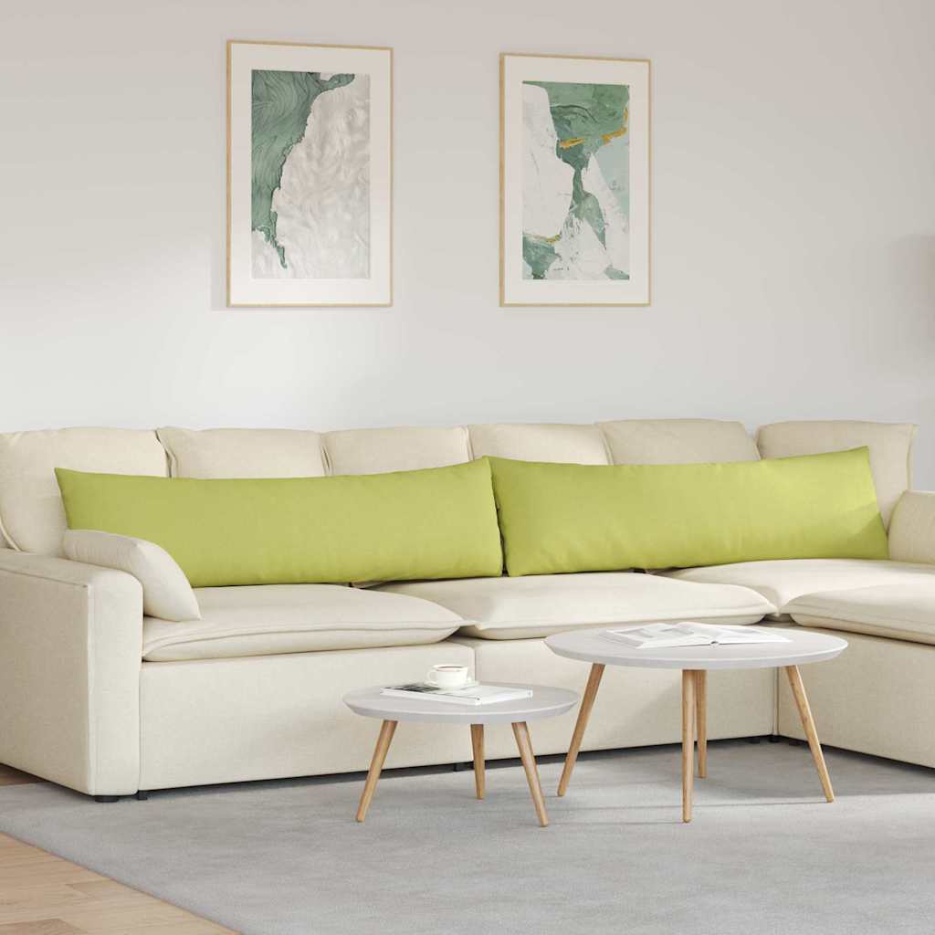 VidaXL coussins de canapé 2 pcs tissu vert clair 145 x 40 cm