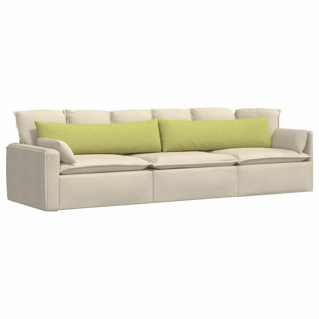 VidaXL coussins de canapé 2 pcs tissu vert clair 145 x 40 cm