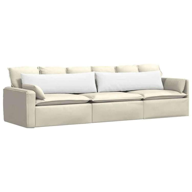 VidaXL coussins de canapé 2 pcs blanc 145 x 40 cm tissu