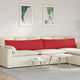 VidaXL coussins de canapé 2 pcs rouge 145 x 40 cm tissu