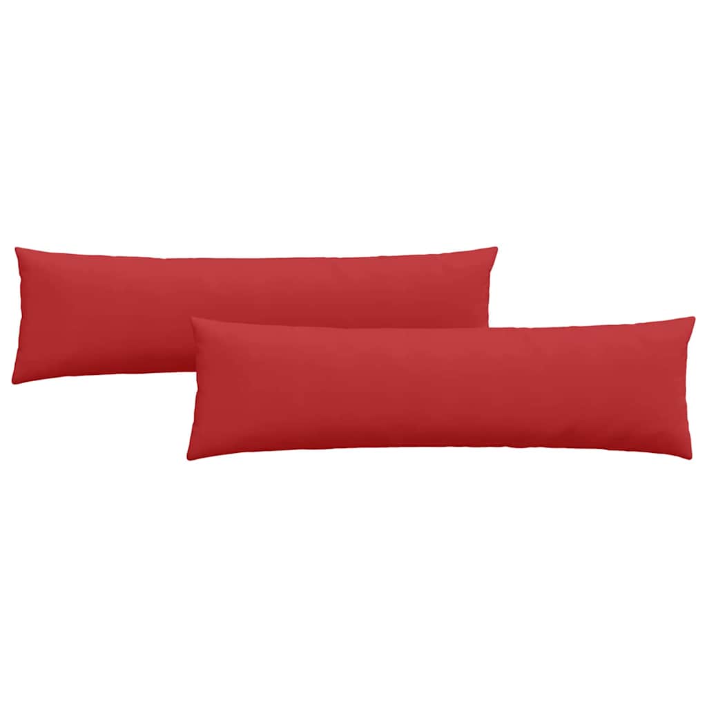 VidaXL coussins de canapé 2 pcs rouge 145 x 40 cm tissu