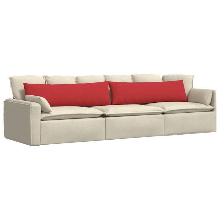 VidaXL coussins de canapé 2 pcs rouge 145 x 40 cm tissu