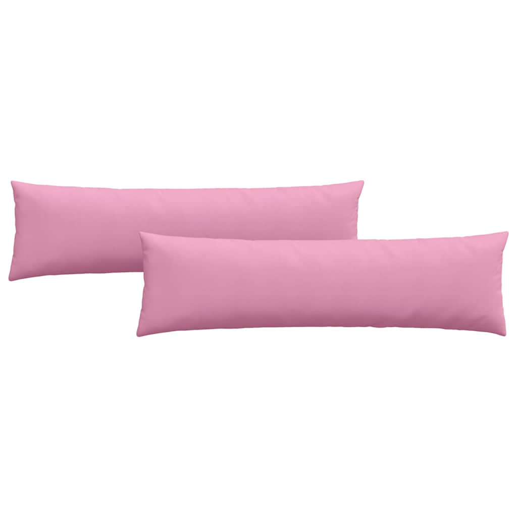 VidaXL coussins de canapé 2 pcs rose 145 x 40 cm tissu