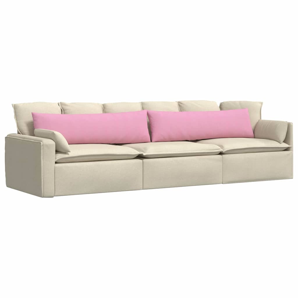 VidaXL coussins de canapé 2 pcs rose 145 x 40 cm tissu