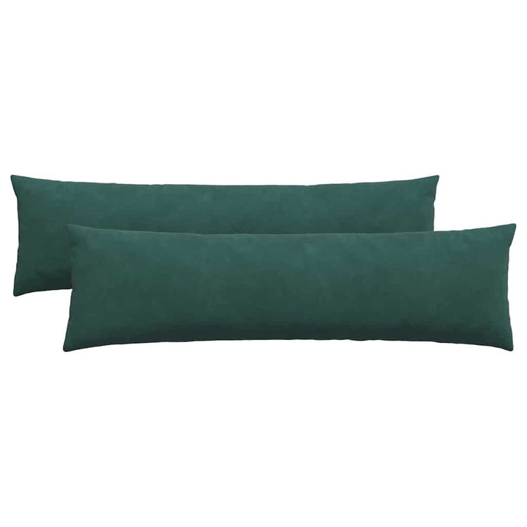 VidaXL coussins de canapé 2 pièces vert foncé 145 x 40 cm tissu corde