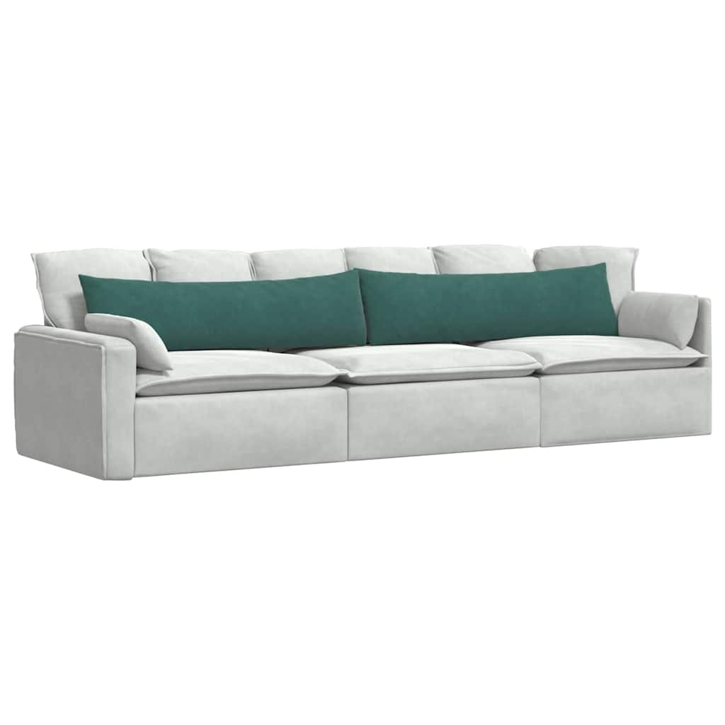 VidaXL coussins de canapé 2 pièces vert foncé 145 x 40 cm tissu corde