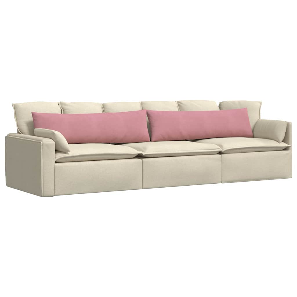 VidaXL coussins de canapé 2 pièces rose 145 x 40 cm tissu corde