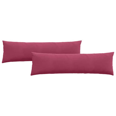 VidaXL coussins de canapé, 2 pièces, bordeaux, tissu corde 145 x 40 cm