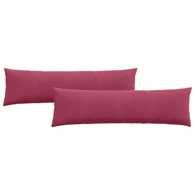 VidaXL coussins de canapé, 2 pièces, bordeaux, tissu corde 145 x 40 cm